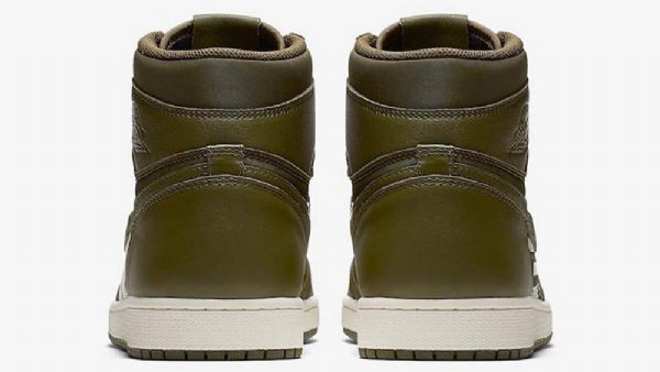 Nike Air Jordan 1 High Tops Og Canvas Sko Herre Olivengrønne