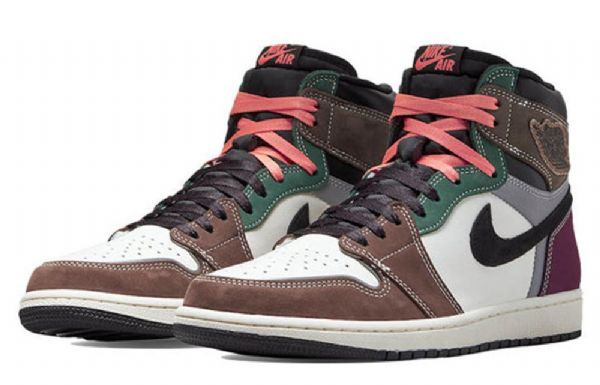 Nike Air Jordan 1 High Tops Og Crafted Retro Basketball Shoes Herre Multicolor