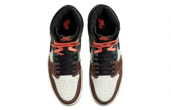 Nike Air Jordan 1 High Tops Og Crafted Retro Basketball Shoes Herre Multicolor