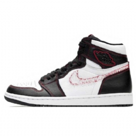 Nike Air Jordan 1 High Tops Og Defiant Sko Dame Hvite Svarte