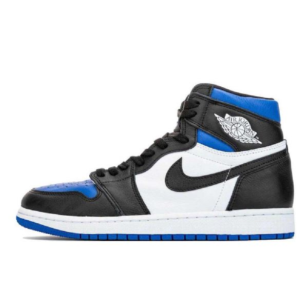 Nike Air Jordan 1 High Tops Og Game Royal Sko Dame Hvite Svarte Blå