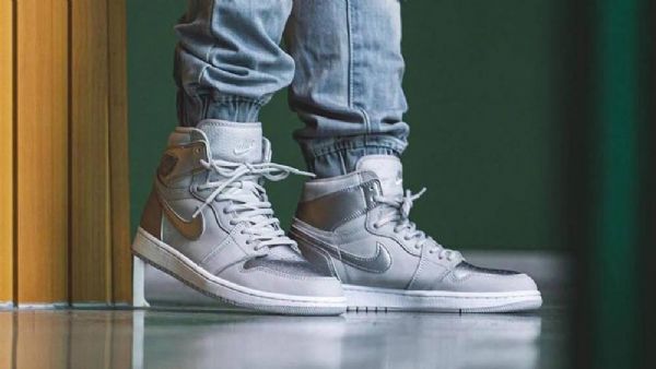 Nike Air Jordan 1 High Tops Og Japan Sko Dame Grå