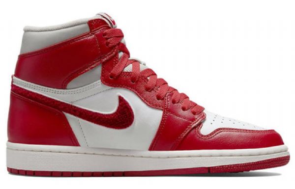 Nike Air Jordan 1 High Tops Og Retro Basketball Shoes Dame Rød Hvite