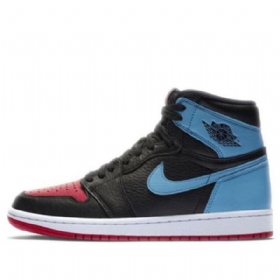 Nike Air Jordan 1 High Tops Og Retro Basketball Shoes Dame Svarte Blå