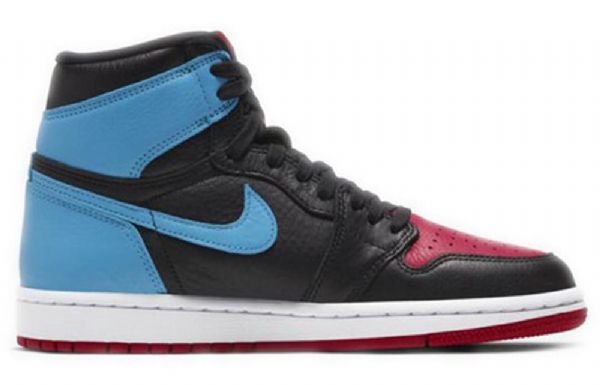 Nike Air Jordan 1 High Tops Og Retro Basketball Shoes Dame Svarte Blå
