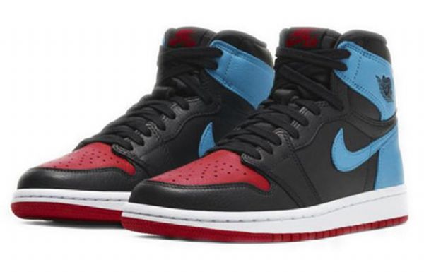 Nike Air Jordan 1 High Tops Og Retro Basketball Shoes Dame Svarte Blå