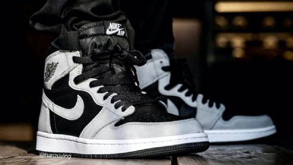 Nike Air Jordan 1 High Tops Og Shadow 2.0 Sko Dame Grå Svarte