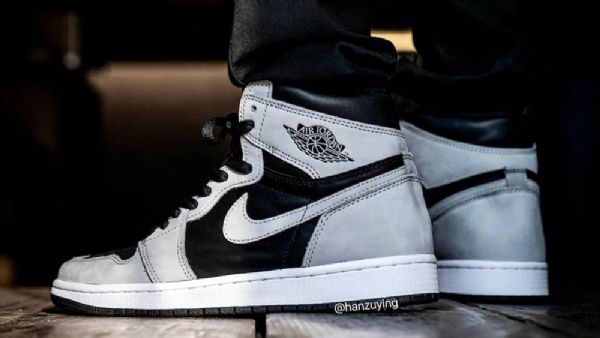 Nike Air Jordan 1 High Tops Og Shadow 2.0 Sko Dame Grå Svarte