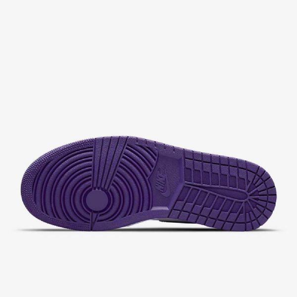 Nike Air Jordan 1 High Tops Og Sko Dame Hvite Lilla