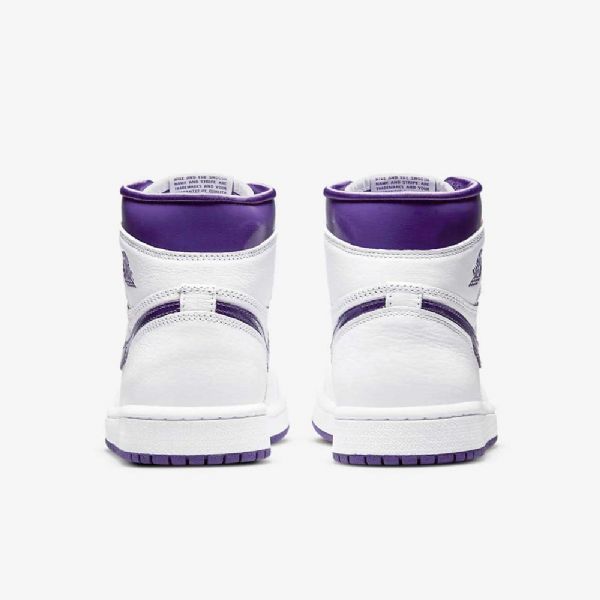 Nike Air Jordan 1 High Tops Og Sko Dame Hvite Lilla