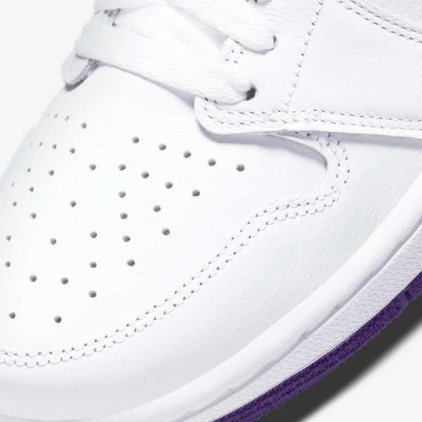 Nike Air Jordan 1 High Tops Og Sko Dame Hvite Lilla