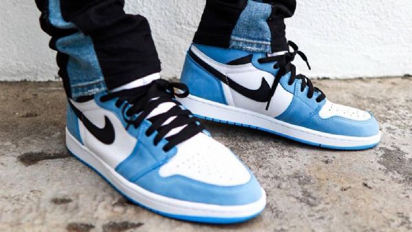 Nike Air Jordan 1 High Tops Og Sko Herre Blå