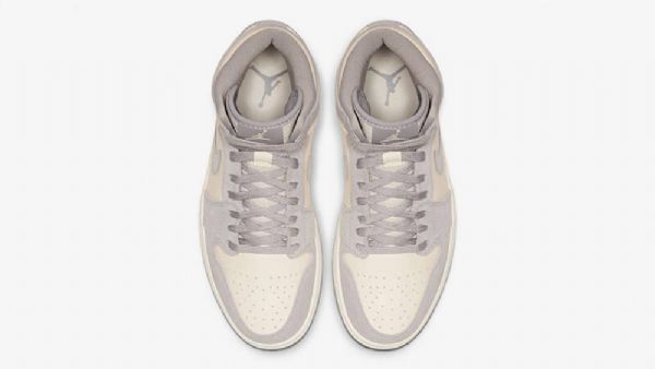 Nike Air Jordan 1 High Tops Premium Ivory Sko Herre Khaki Grå