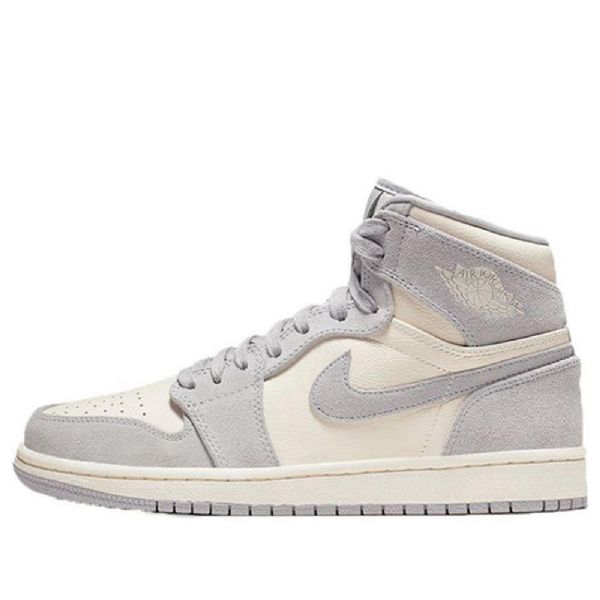 Nike Air Jordan 1 High Tops Premium Retro Basketball Shoes Dame Grå