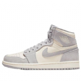 Nike Air Jordan 1 High Tops Premium Retro Basketball Shoes Dame Grå
