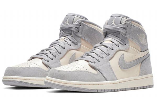 Nike Air Jordan 1 High Tops Premium Retro Basketball Shoes Dame Grå