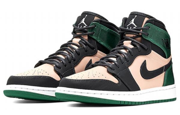 Nike Air Jordan 1 High Tops Premium Retro Basketball Shoes Dame Grønn