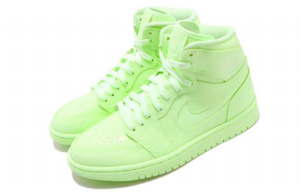Nike Air Jordan 1 High Tops Prm Retro Basketball Shoes Dame Grønn