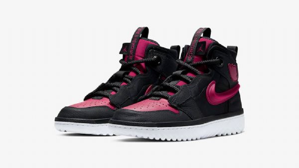 Nike Air Jordan 1 High Tops React Noble Sko Herre Svarte Rød