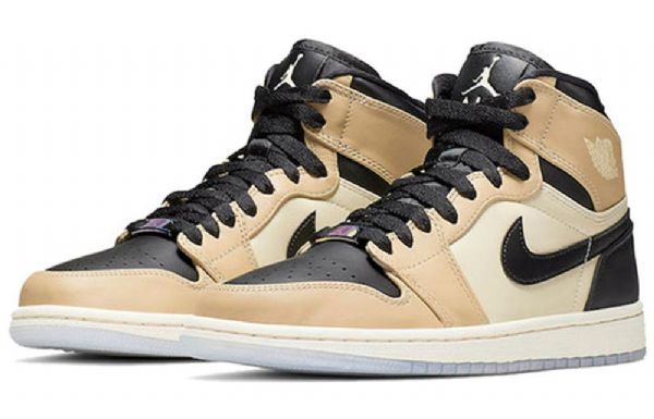 Nike Air Jordan 1 High Tops Retro Basketball Shoes Dame Brune Svarte