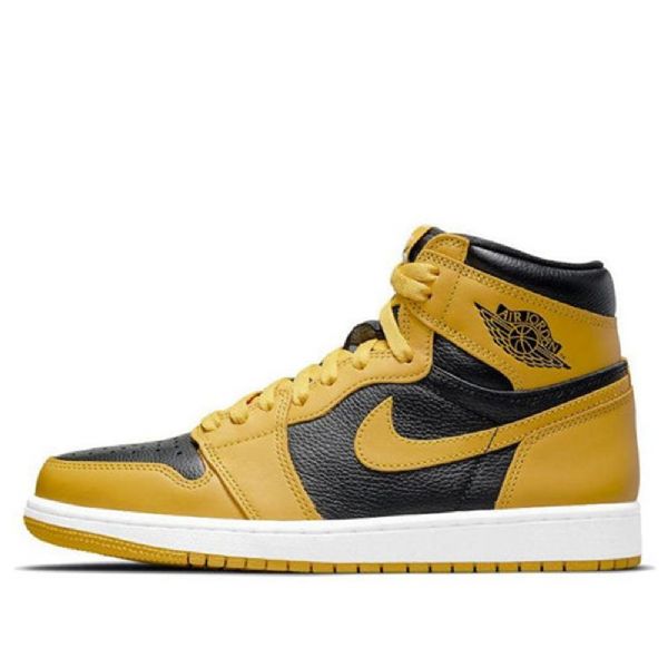 Nike Air Jordan 1 High Tops Retro Og Basketball Shoes Herre Gul Hvite