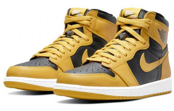Nike Air Jordan 1 High Tops Retro Og Basketball Shoes Herre Gul Hvite