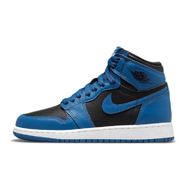 Nike Air Jordan 1 High Tops Sko Dame Mørke Blå Svarte