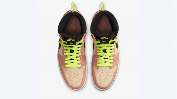 Nike Air Jordan 1 High Tops Switch Volt Sko Herre Rosa