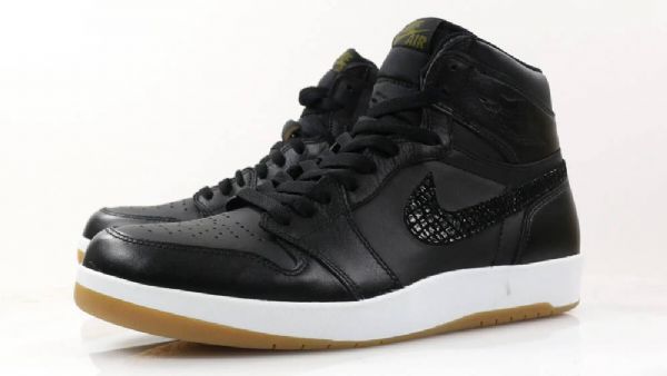 Nike Air Jordan 1 High Tops The Return Snake Sko Herre Svarte