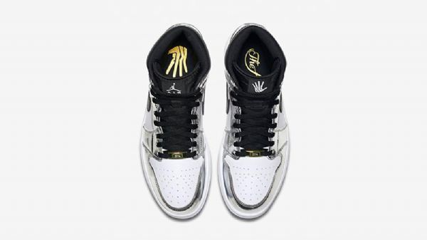 Nike Air Jordan 1 High Tops Think 1 Sko Herre Sølv Hvite