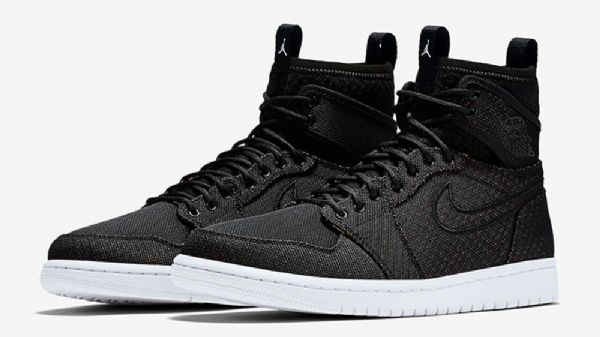 Nike Air Jordan 1 High Tops Ultra Sko Herre Svarte