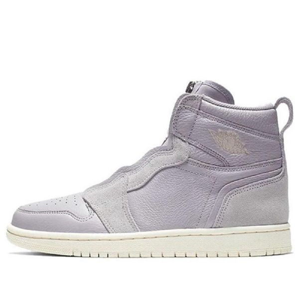 Nike Air Jordan 1 High Tops Zip Retro Basketball Shoes Dame Lilla