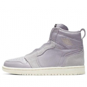 Nike Air Jordan 1 High Tops Zip Retro Basketball Shoes Dame Lilla
