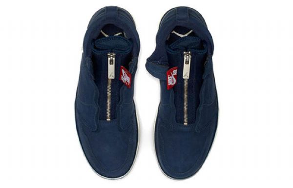 Nike Air Jordan 1 High Tops Zip Retro Basketball Shoes Dame Marineblå