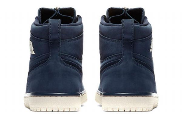 Nike Air Jordan 1 High Tops Zip Retro Basketball Shoes Dame Marineblå