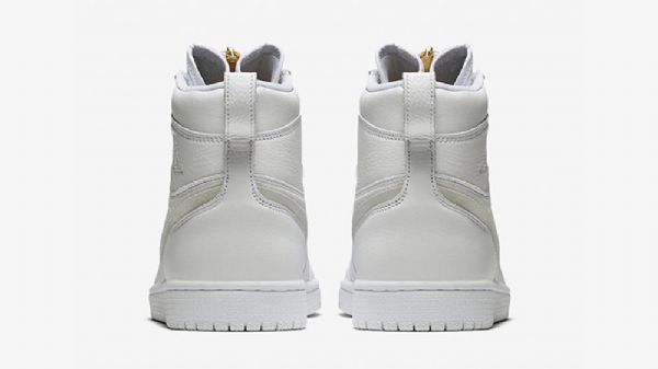 Nike Air Jordan 1 High Tops Zip Sko Herre Hvite