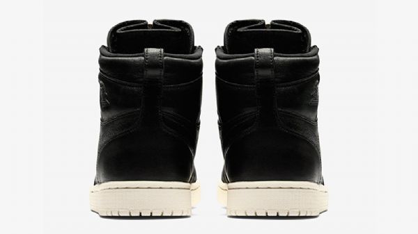 Nike Air Jordan 1 High Tops Zip Sko Herre Svarte