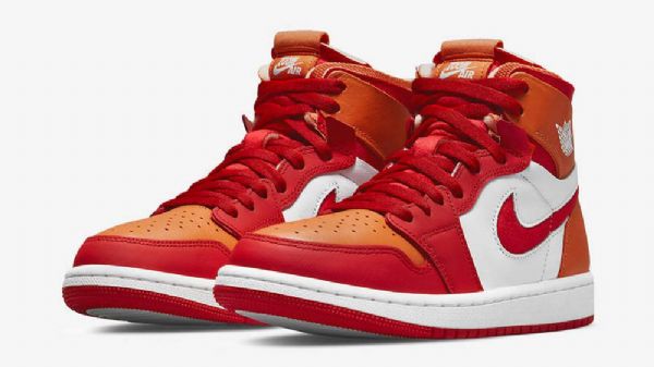 Nike Air Jordan 1 High Tops Zoom cmft Fire Curry Sko Dame Oransje Rød