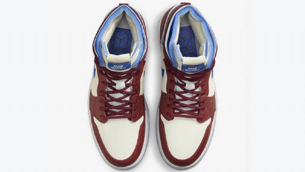 Nike Air Jordan 1 High Tops Zoom cmft Ivory Sko Herre Burgunder Blå
