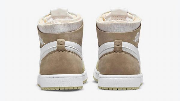 Nike Air Jordan 1 High Tops Zoom cmft Sko Dame Hvite Khaki Mint