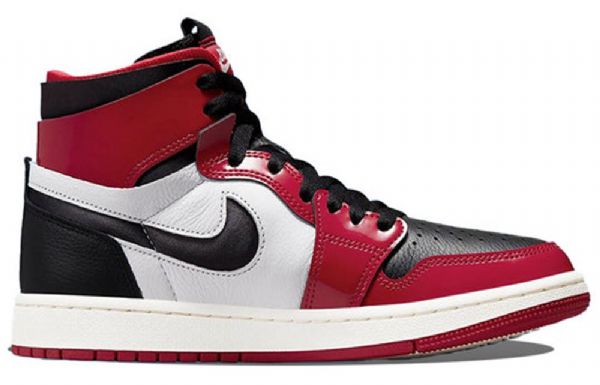 Nike Air Jordan 1 High Tops Zoom Komfort Chicago Bulls Retro Basketball Shoes Herre Rød Svarte