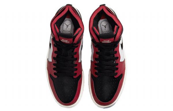Nike Air Jordan 1 High Tops Zoom Komfort Chicago Bulls Retro Basketball Shoes Herre Rød Svarte