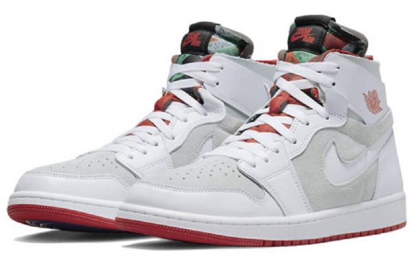 Nike Air Jordan 1 High Tops Zoom Komfort Hare Retro Basketball Shoes Herre Grå