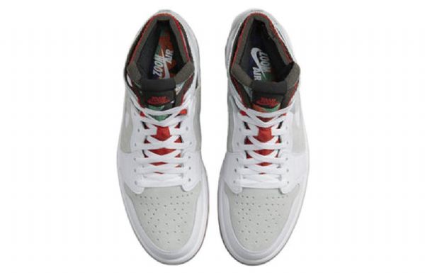 Nike Air Jordan 1 High Tops Zoom Komfort Hare Retro Basketball Shoes Herre Grå