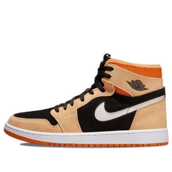 Nike Air Jordan 1 High Tops Zoom Komfort Pumpkin Spice Retro Basketball Shoes Herre Brune