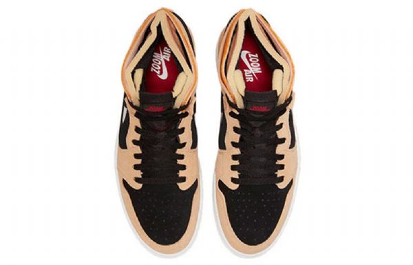 Nike Air Jordan 1 High Tops Zoom Komfort Pumpkin Spice Retro Basketball Shoes Herre Brune