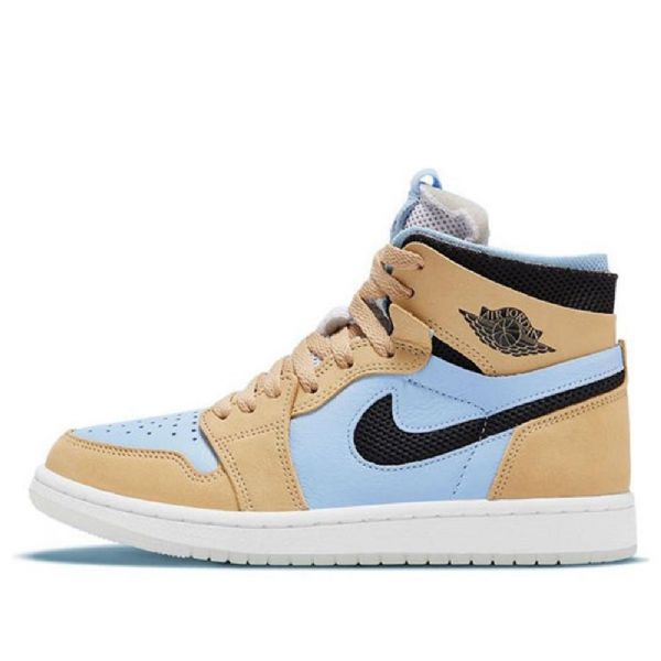 Nike Air Jordan 1 High Tops Zoom Komfort Retro Basketball Shoes Dame Blå