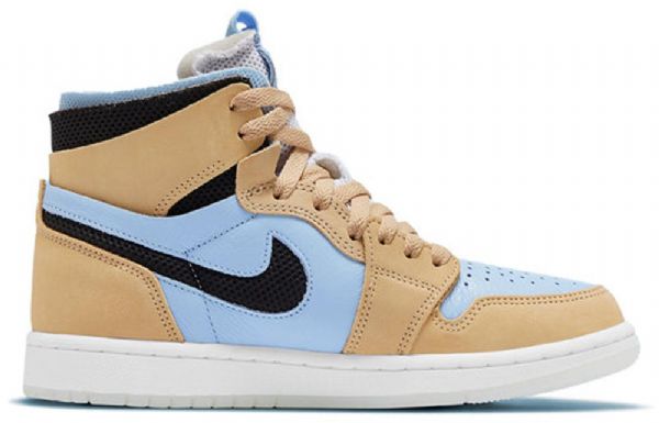 Nike Air Jordan 1 High Tops Zoom Komfort Retro Basketball Shoes Dame Blå