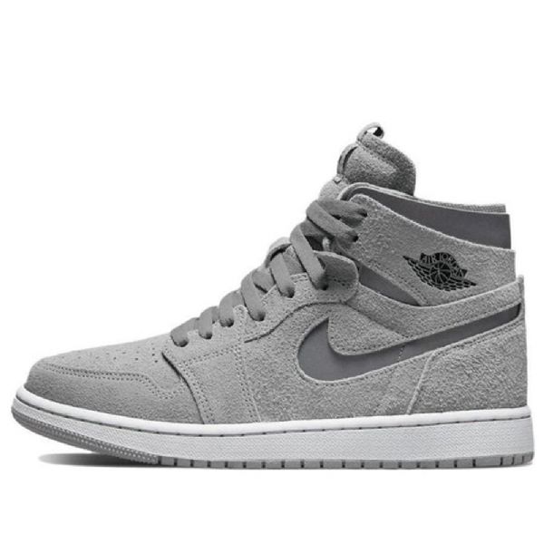 Nike Air Jordan 1 High Tops Zoom Komfort Retro Basketball Shoes Dame Grå
