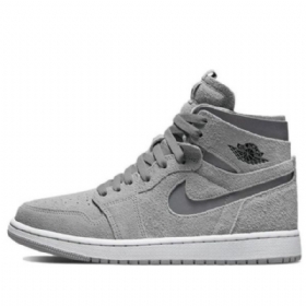 Nike Air Jordan 1 High Tops Zoom Komfort Retro Basketball Shoes Dame Grå